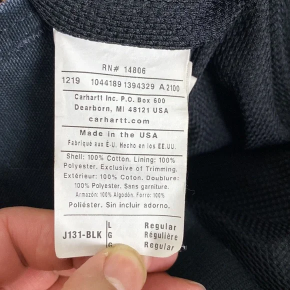 Carhartt Black Hooded Jacket - Picture 6 of 14